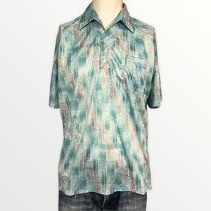 Lilly Dache Vintage Floral Polo Shirt L